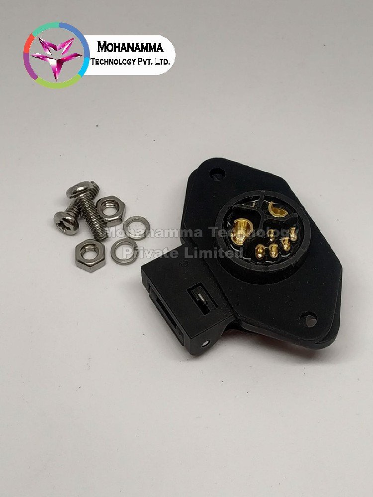 2+5 female rhombus connector with spring cap