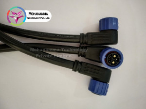 2+5 male 90 degree connector with wire